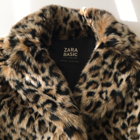 Zara Animal Print Coat - Picture 4 of 6